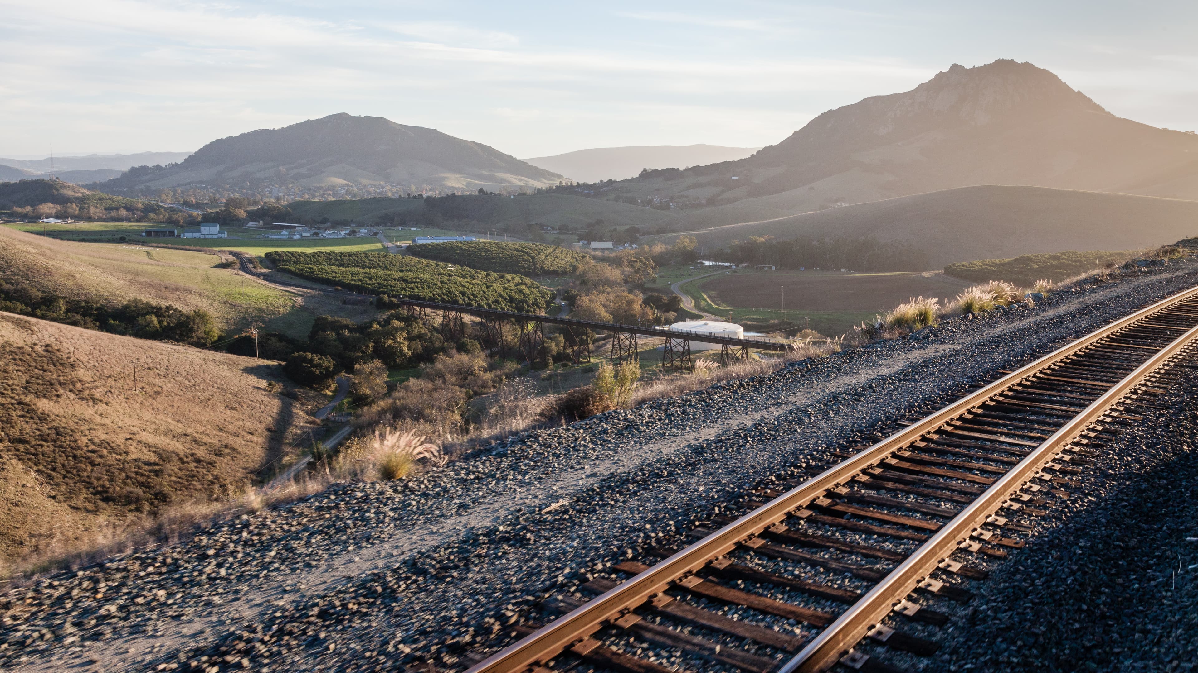 Sun Setting Behind the Stenner Creek Road Trestle