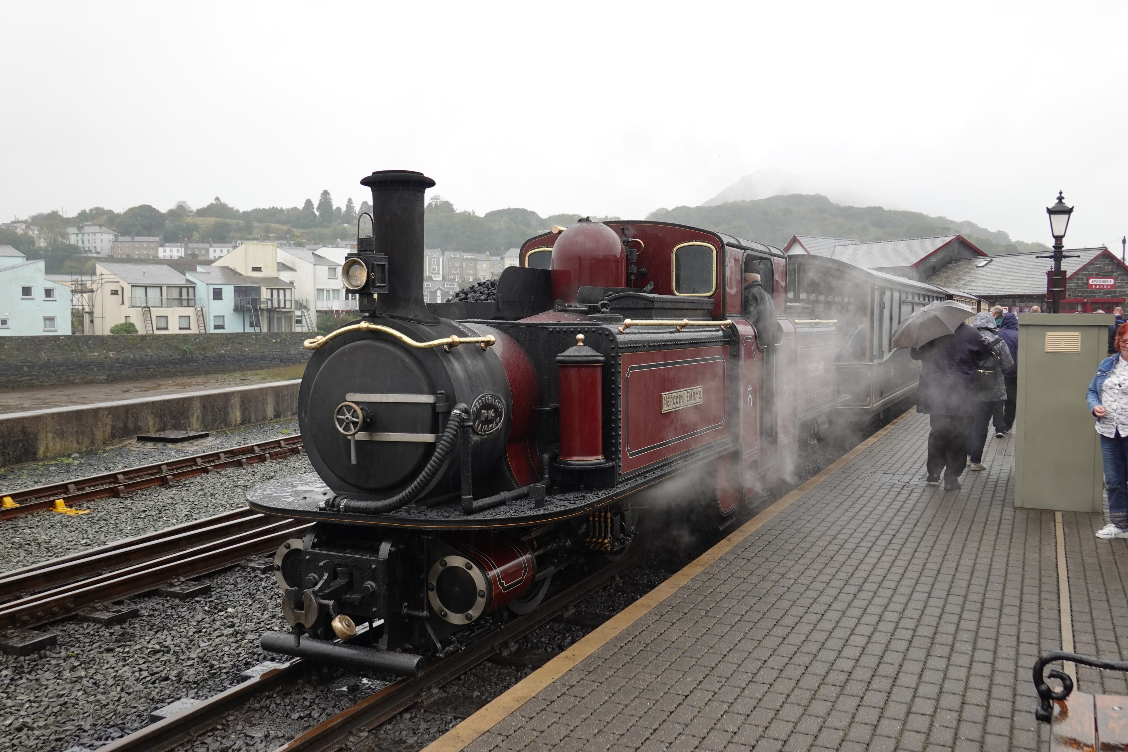 Merddin Emrys at Porthmadog Harbour on The Ffestiniog Railway 30/09/23