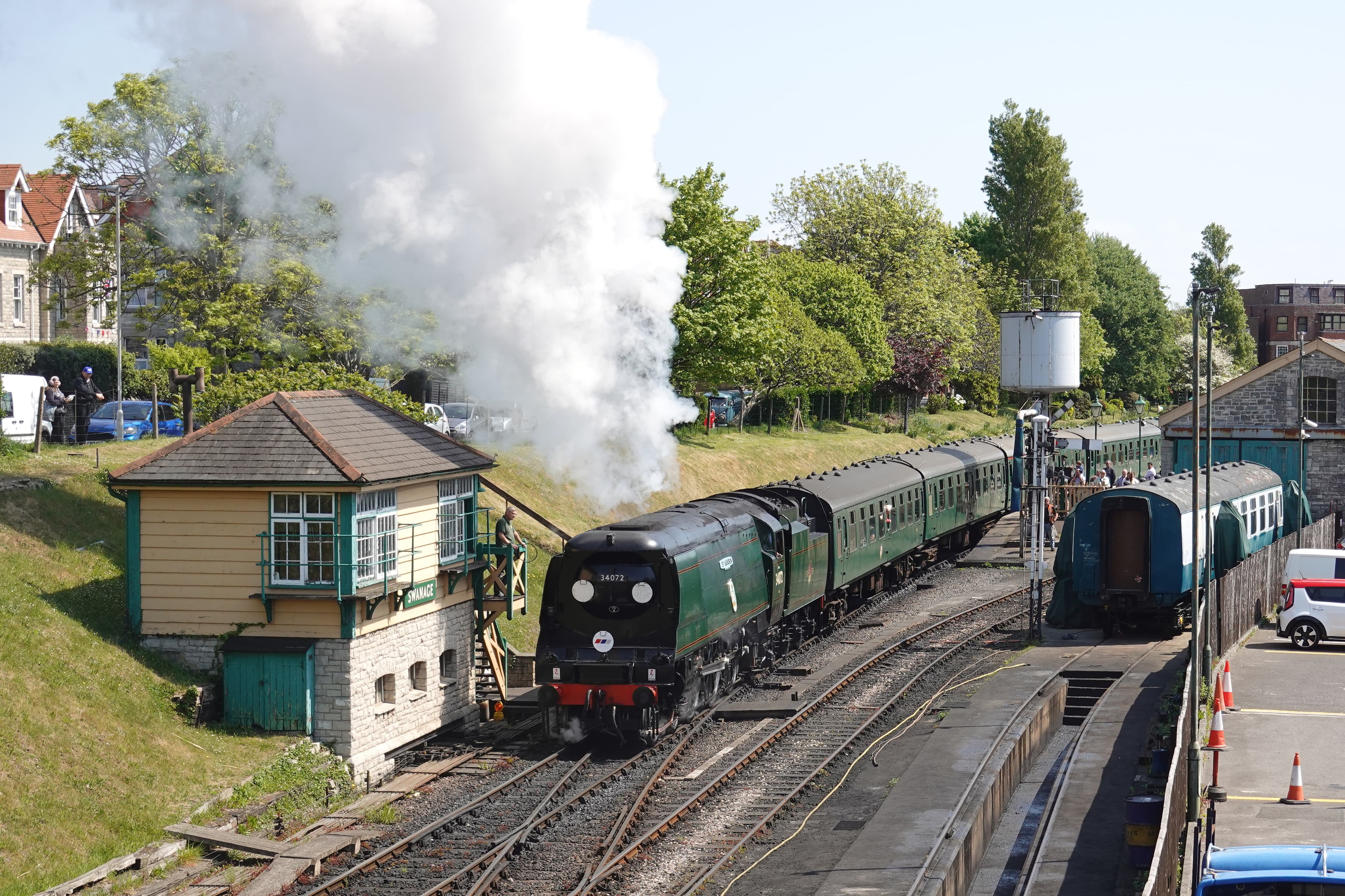 34072 "257 Squadron" departs Swanage 08/05/25