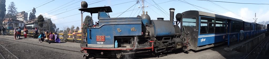 Panorama of Toy Train - Darjeeling Himalayan Railway - Darjeeling - West Bengal - India
