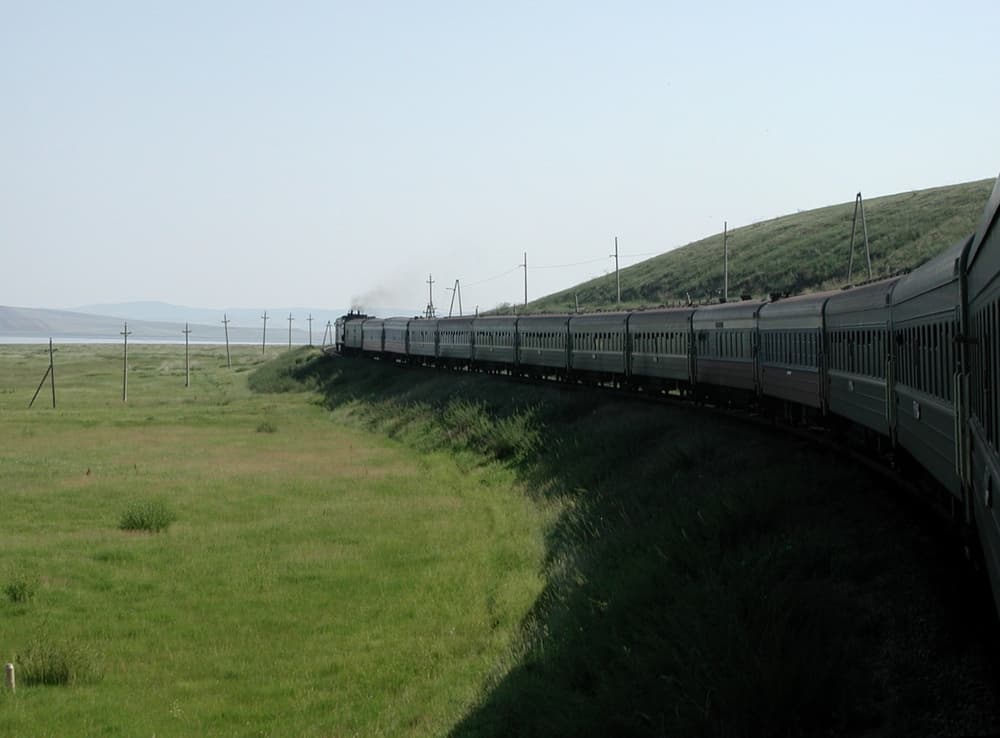 Transsib in der Steppe