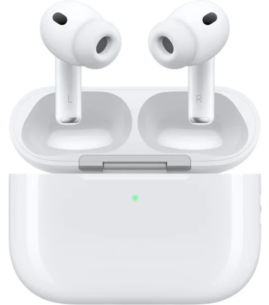 Apple AirPods Pro 3 in the open charging case