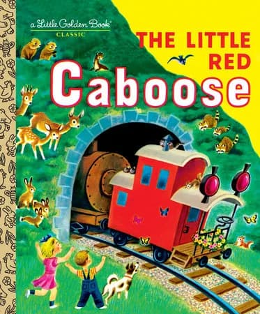 Front cover of The Little Red Caboose by Marian Potter, illustrated by Tibor Gergely