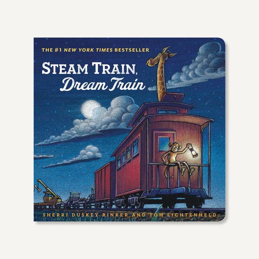 Front cover of the Steam Train, Dream Train board book