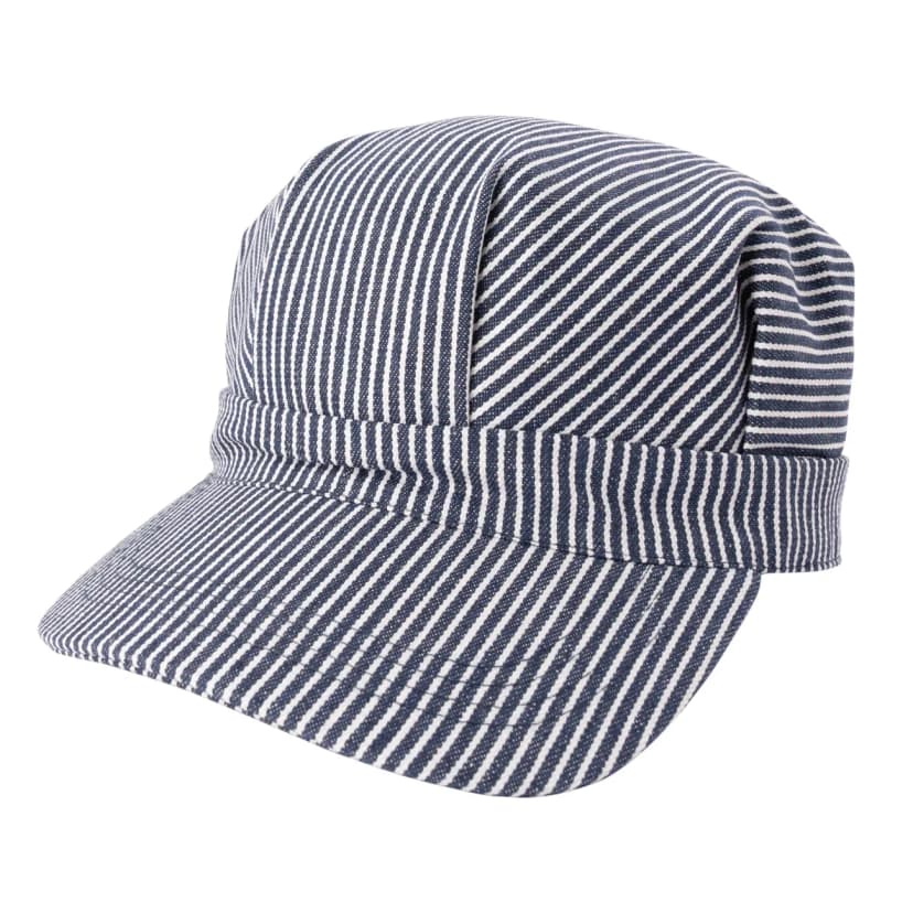 Rothco Hickory Stripe Engineer Cap, three-quarter view