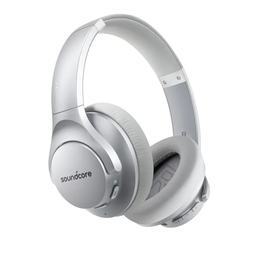 Soundcore Life Q20 headphones in silver on white background